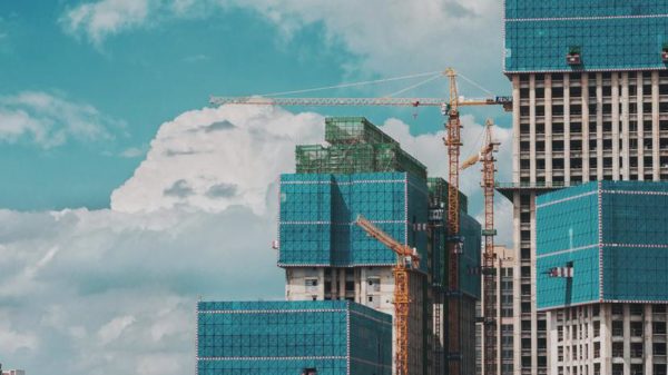 A Construction with 4 cranes