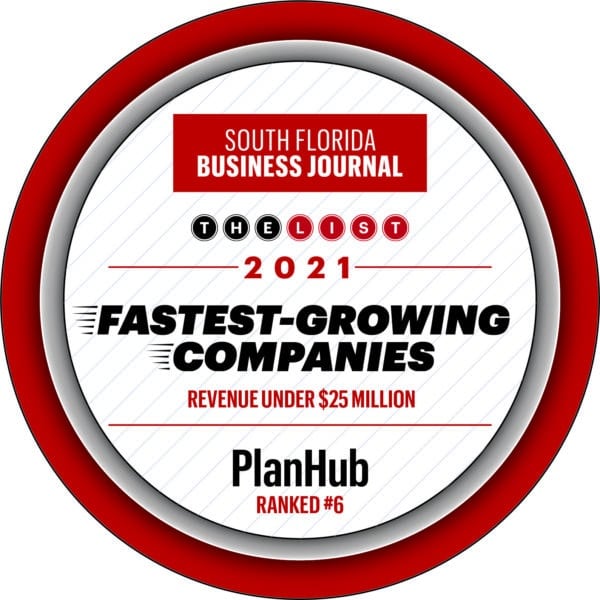 PlanHub Ranked #6 on Fastest Growing Companies 2021