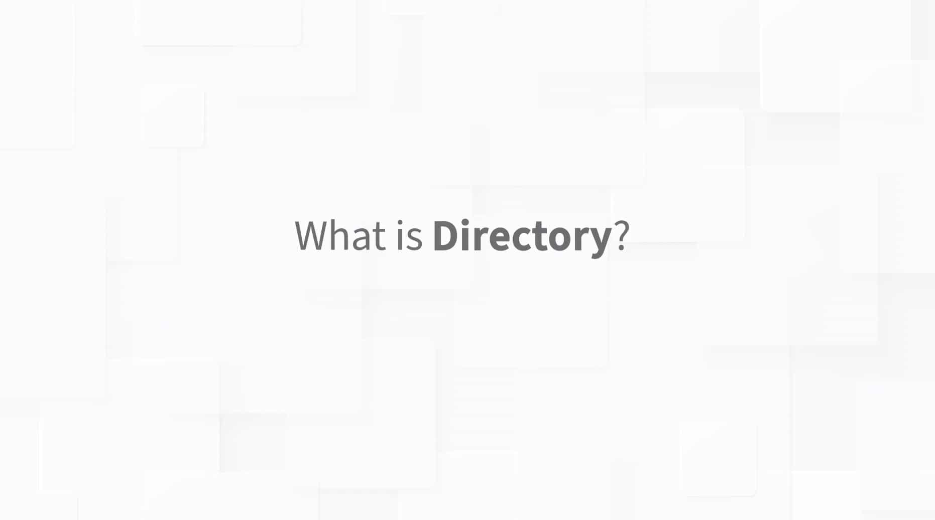 about directory definition