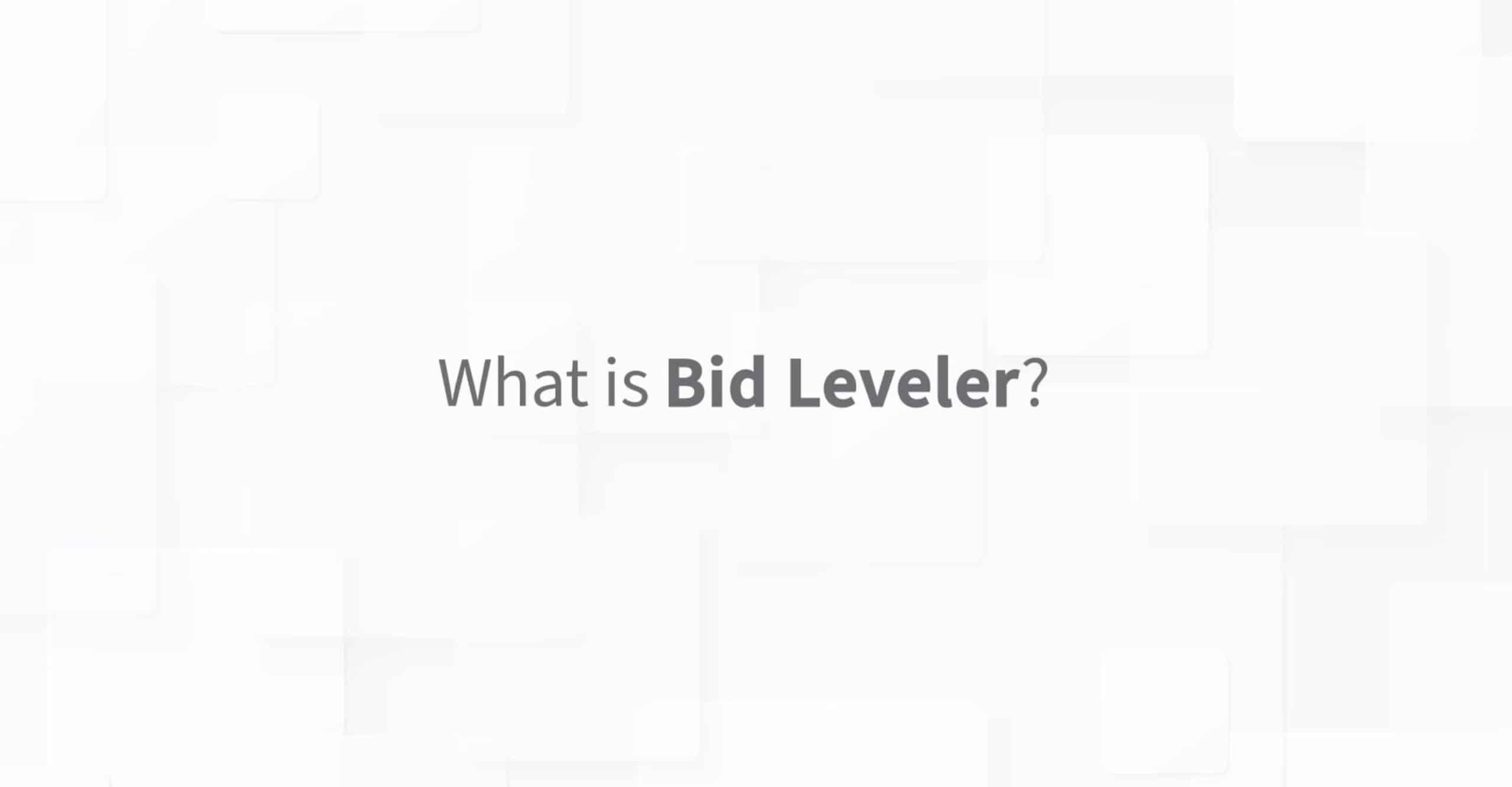 What is Bid Leveler?