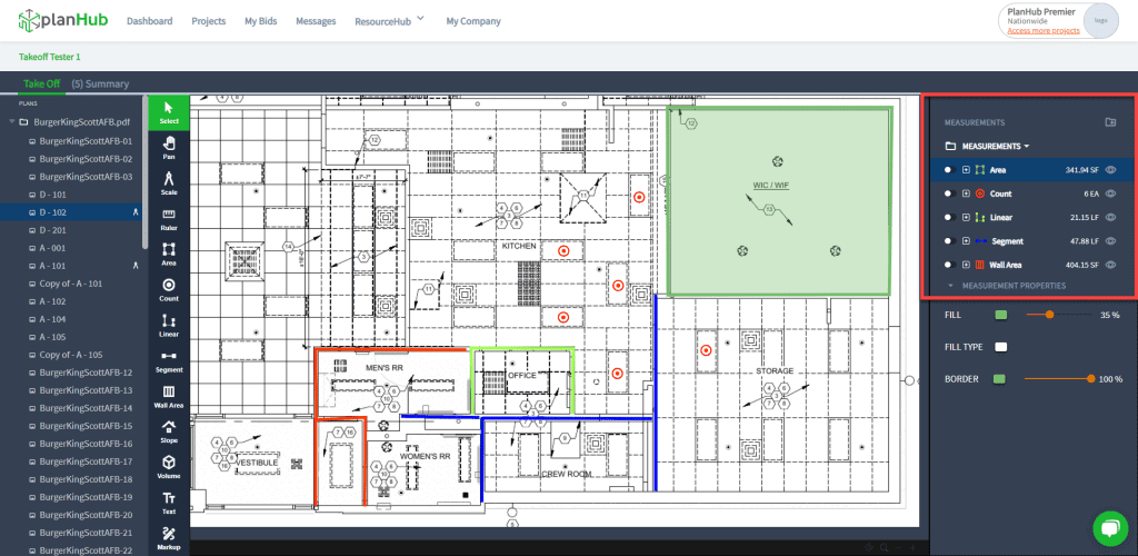 Measurements on Dashboard