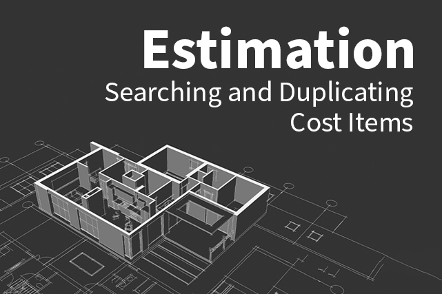 Estimation -Searching and Duplicating Cost Items